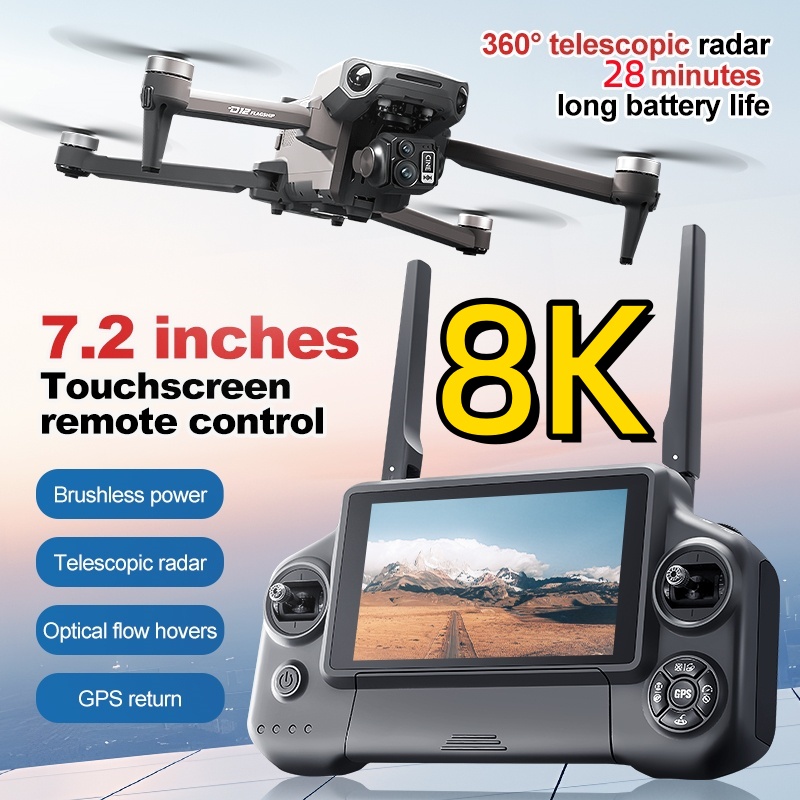 Drone Gimbal - Drone RC Quadricoptère 8K avec Nacelle