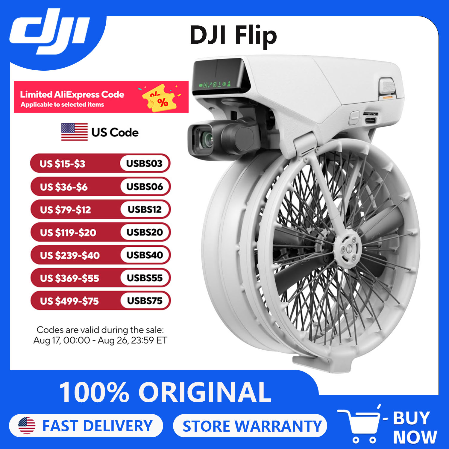Drones DJI reconditionnés Flip - Drone Gimbal avis et prix