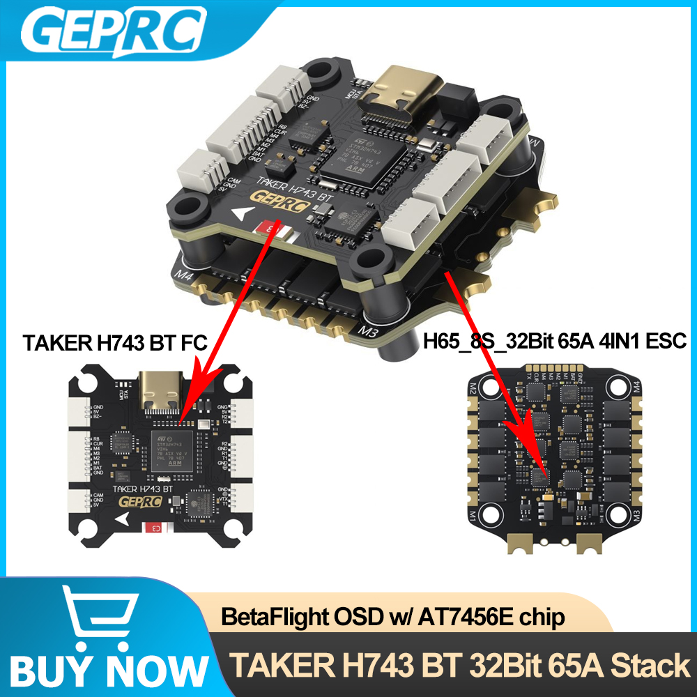 GEPRC TAKER H743 BT 32Bit 65A  - Drone Esc avis et prix