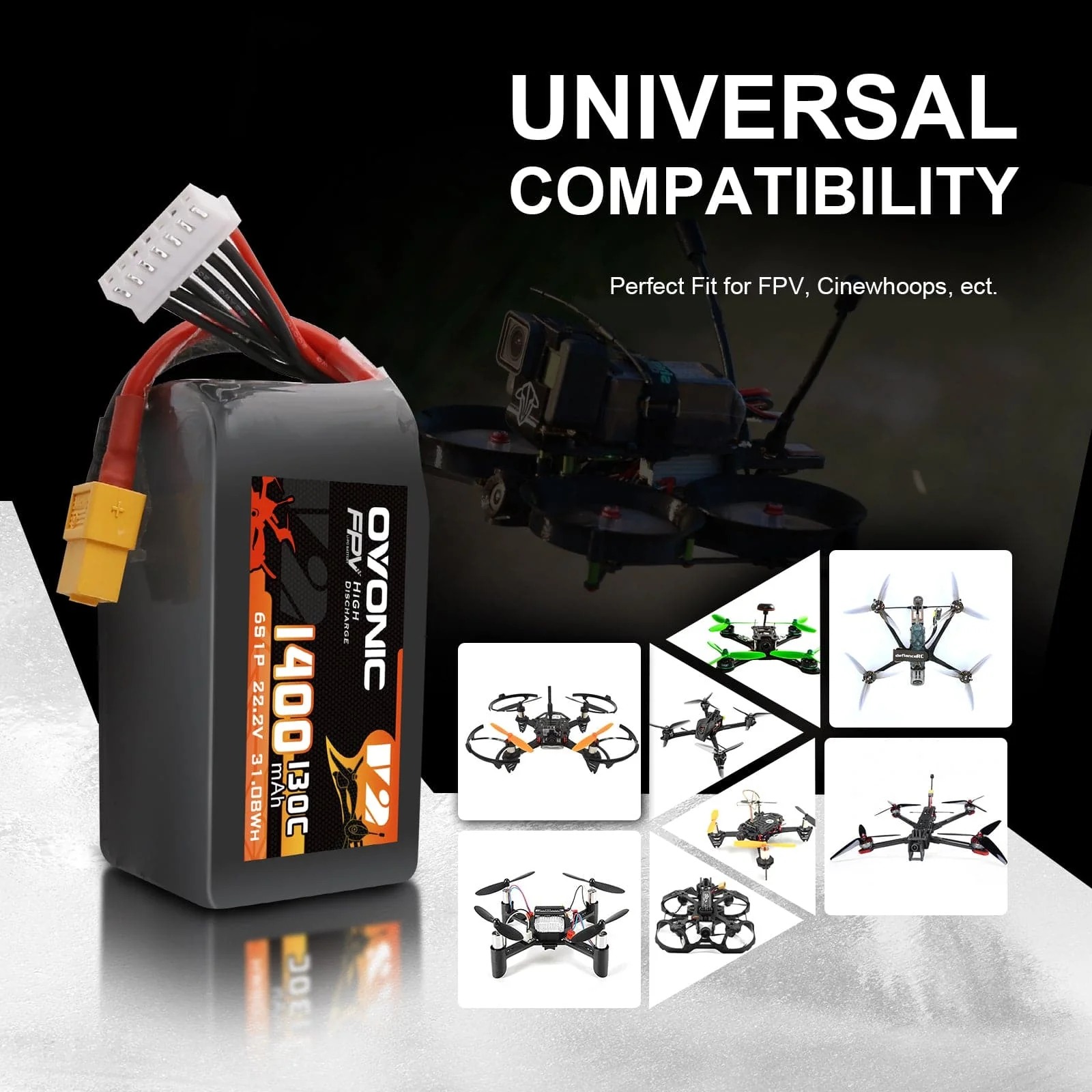 Batterie LiPo Ovonic 6S 22,2V  - Drone Esc avis et prix